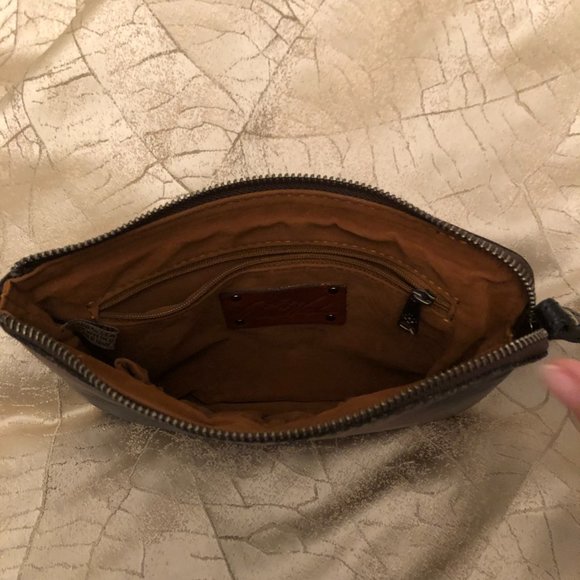 Leather Wristlet in a Peruvian Painting Floral Pattern (by Patricia Nash) - Picture 7 of 9